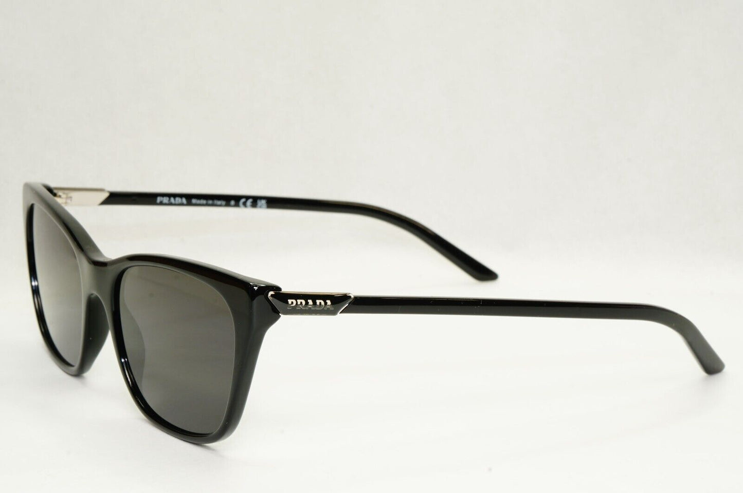 Prada Sunglasses Black Square Glossy Fashion PR05YV VPR 05Y 1AB-1O1 53mm