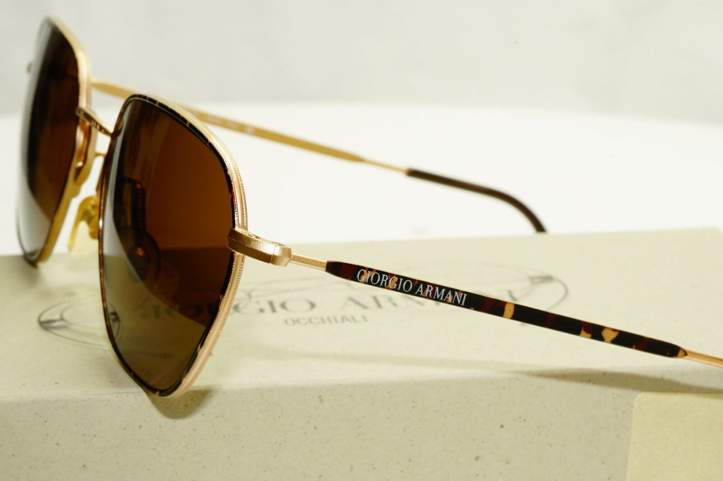 Authentic Giorgio Armani 1997 Vintage Sunglasses Metal Brown Mens Womens 619 746