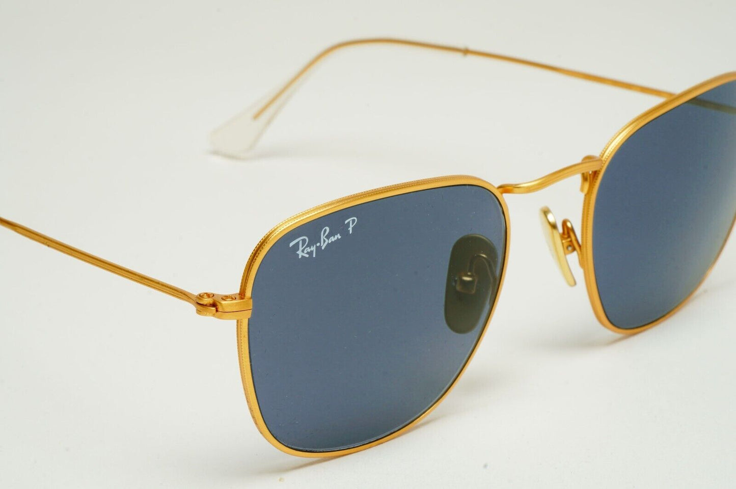 Ray-Ban Sunglasses Frank Titanium Polarized Gold Blue RB 8157 Frank 9217/T0 51mm