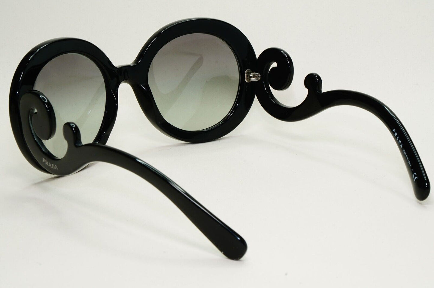 Prada Sunglasses Swirl Baroque Black Round PR27NS SPR 27N 1AB-3M1 061024