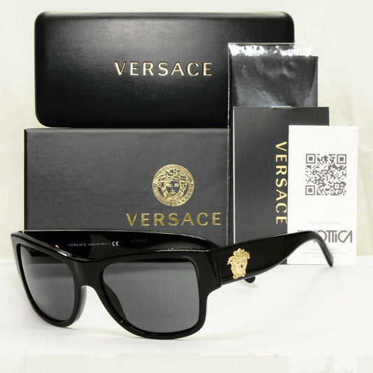 Versace Gold Medusa Sunglasses Black Square Fashion Designer MOD VE 4275 GB1/87
