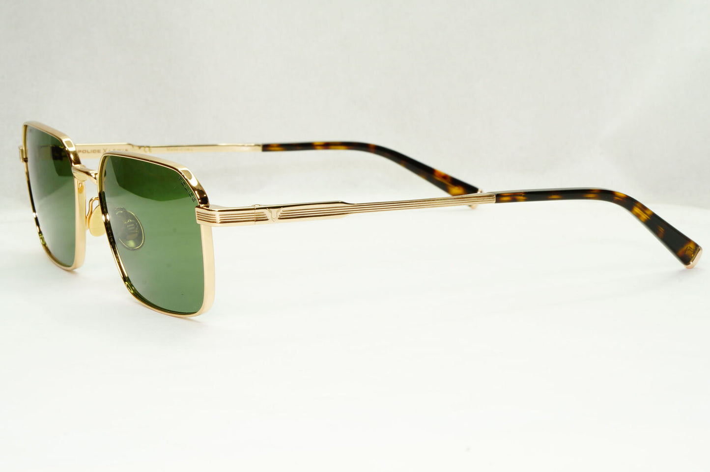 Police x Lewis Hamilton Sunglasses F1 Gold Green SPL G33 Lewis 45 COL 0300