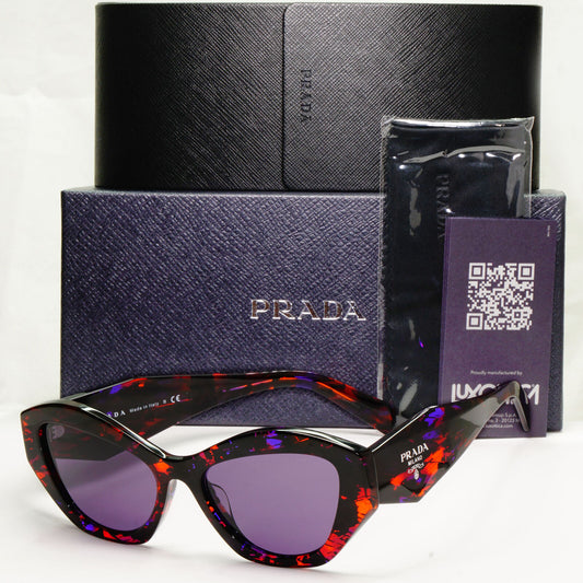 Prada Symbole Marble Sunglasses Black Orange Violet PR07YSF SPR 07Y F 06V-6O2