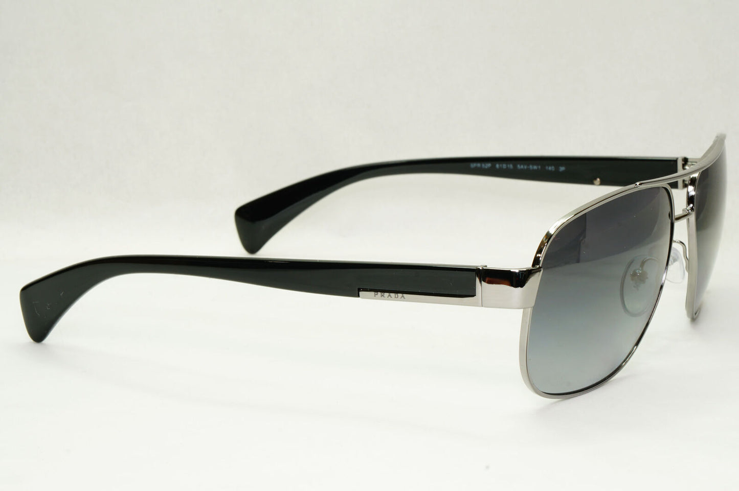 Prada Sunglasses Polarized Black Grey Gradient Gunmetal PR52PS SPR 52P 5AV-5W1