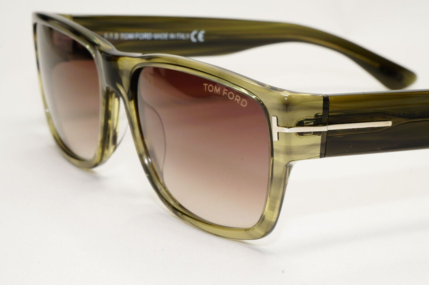 Tom Ford Sunglasses Mason Green Transparent Brown Grad FT0445 TF 445 95K 56mm