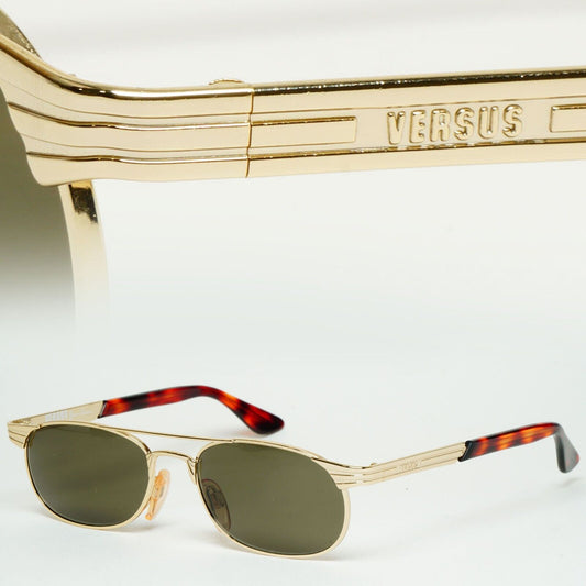 Versus Sunglasses 1996 by Gianni Versace Vintage Gold Grey MOD F17 COL 030
