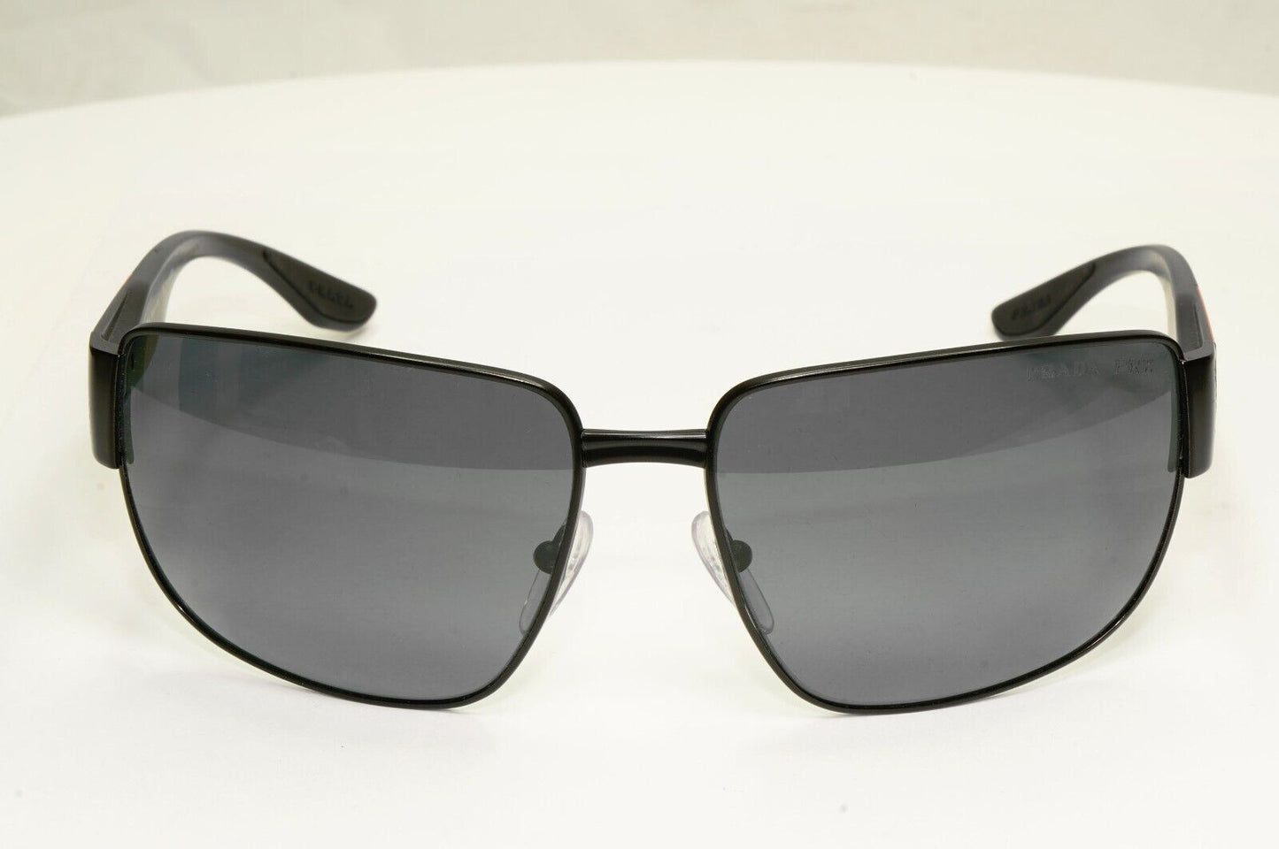 Prada Sunglasses Polarized Black Wrap Metal PS56VS SPS 56V 1BO-02G 130mm