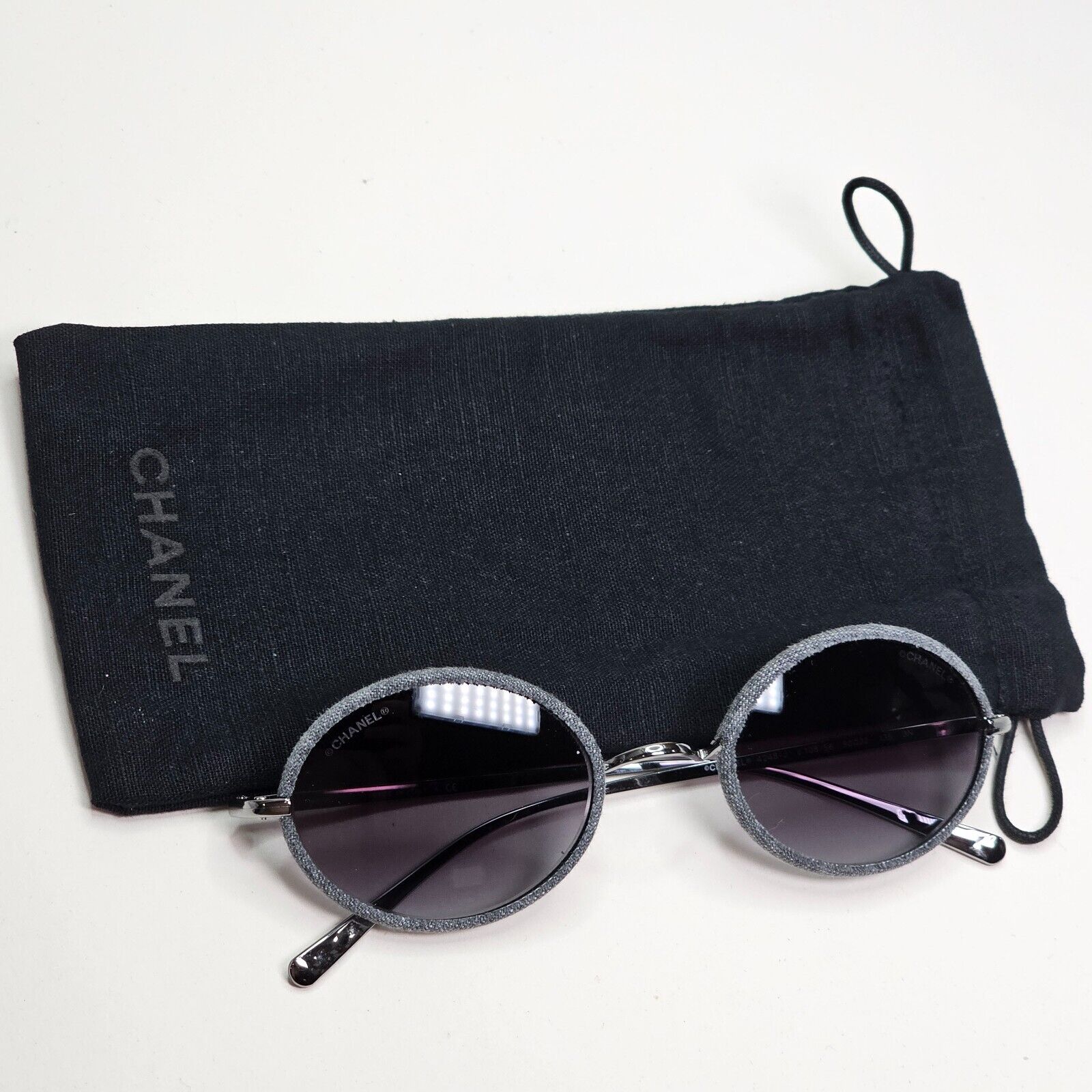 Chanel Sunglasses Denim Oval Grey Gunmetal Gradient 4248-J c.108/S6 50mm