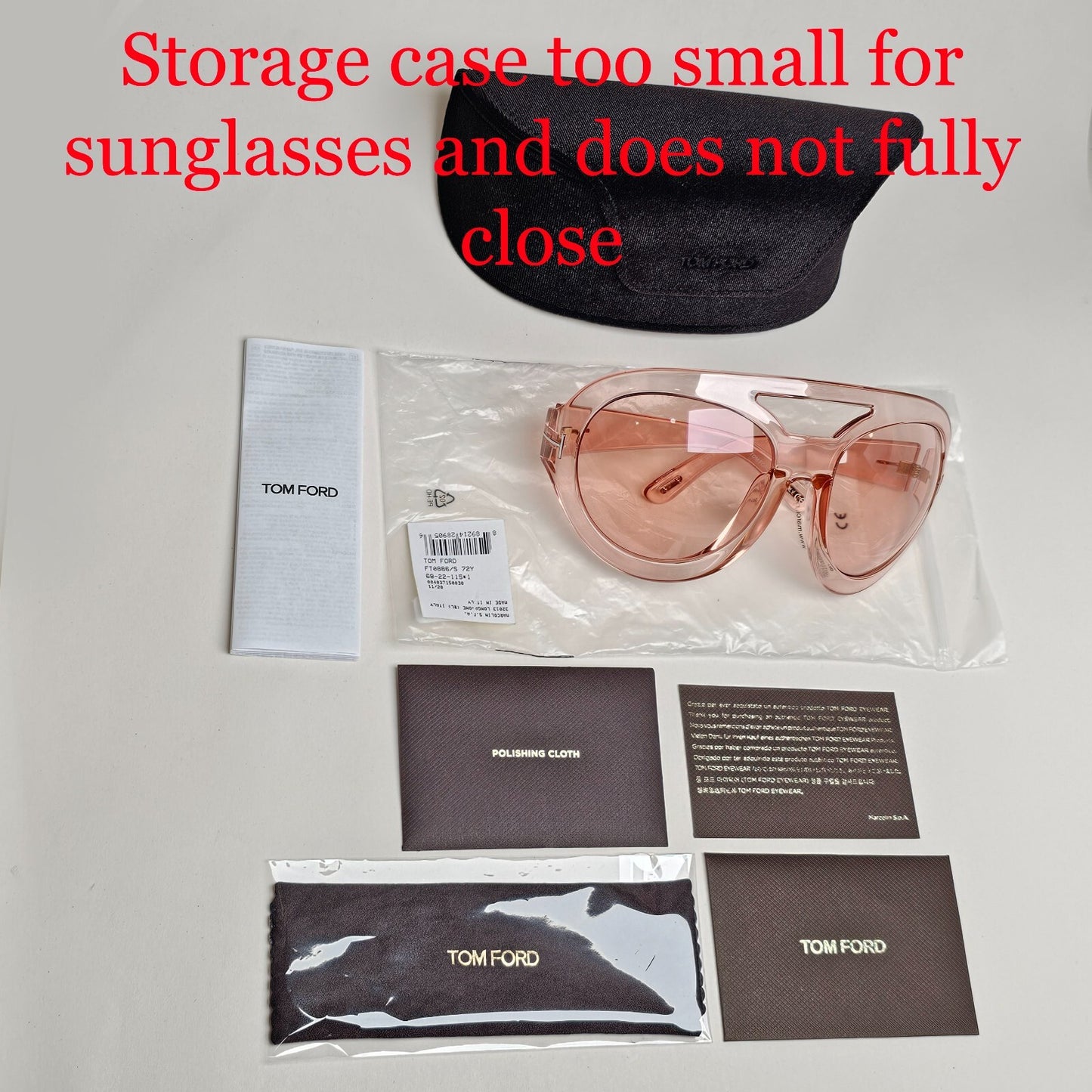 Tom Ford Sunglasses Serena-02 Pink Ski Large Oversized FT0886 TF 886 72Y
