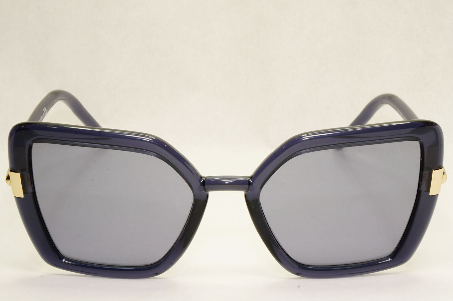 Prada Sunglasses Blue Crystal Square Gold Transparent PR09WS SPR 09W 06M-420
