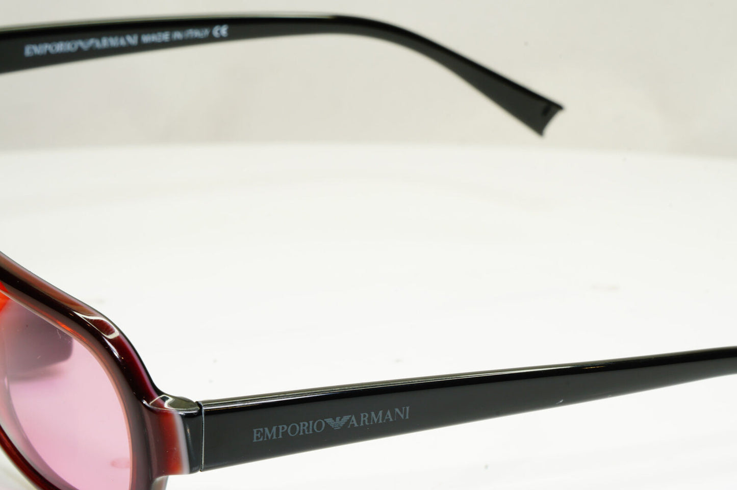 Emporio Armani 1999 Vintage Mens Womens Sunglasses Black Burgundy 623 474 30699