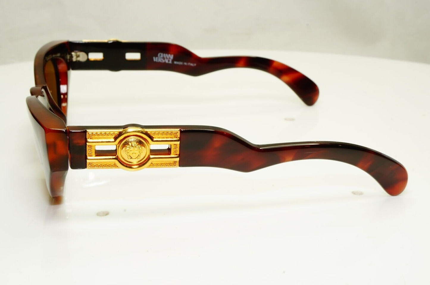 Gianni Versace Sunglasses 1996 Vintage Brown Gold Medusa MOD 476/B COL 900