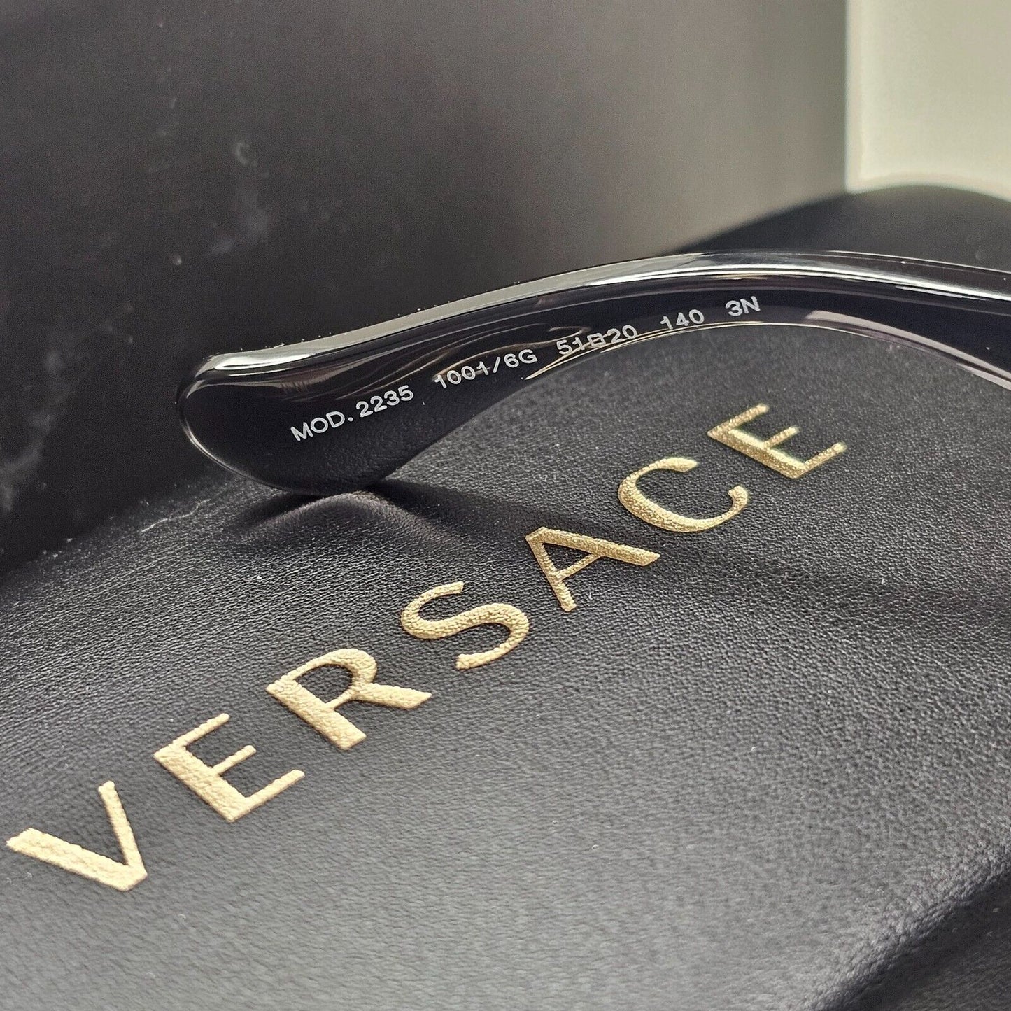 Versace Sunglasses Grey Transparent Mirror Gunmetal Medusa MOD VE 2235 1001/6G
