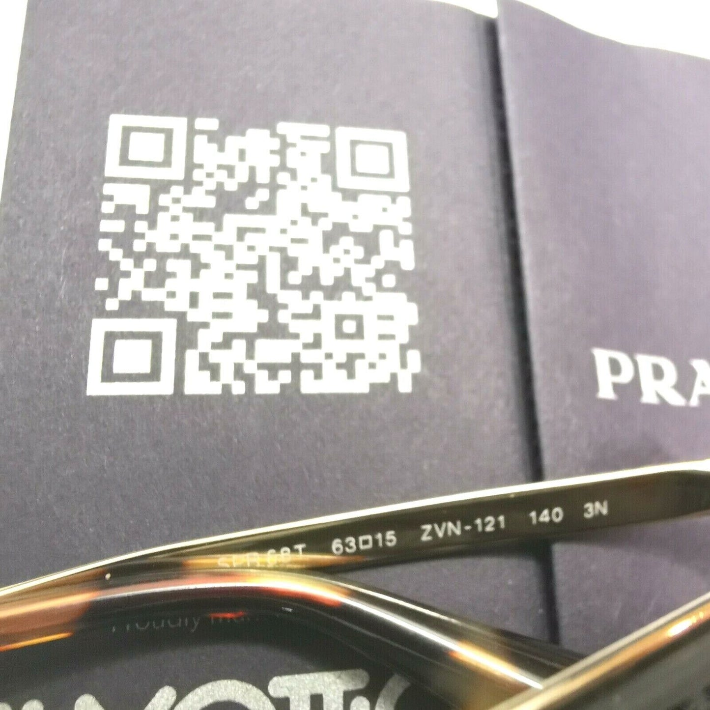 Authentic PRADA Womens Gold Silver Sunglasses Cinema Floral SPR 68T ZVN-121
