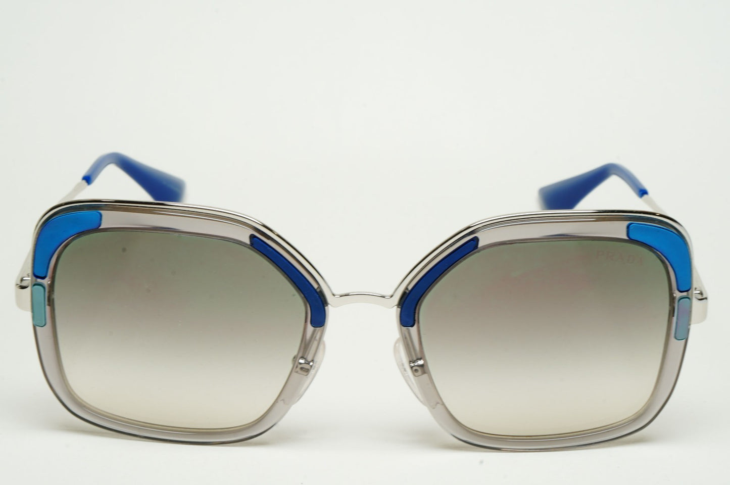 Prada Sunglasses Square Silver Grey Gradient Mosaic PR57US SPR 57U LMD-130
