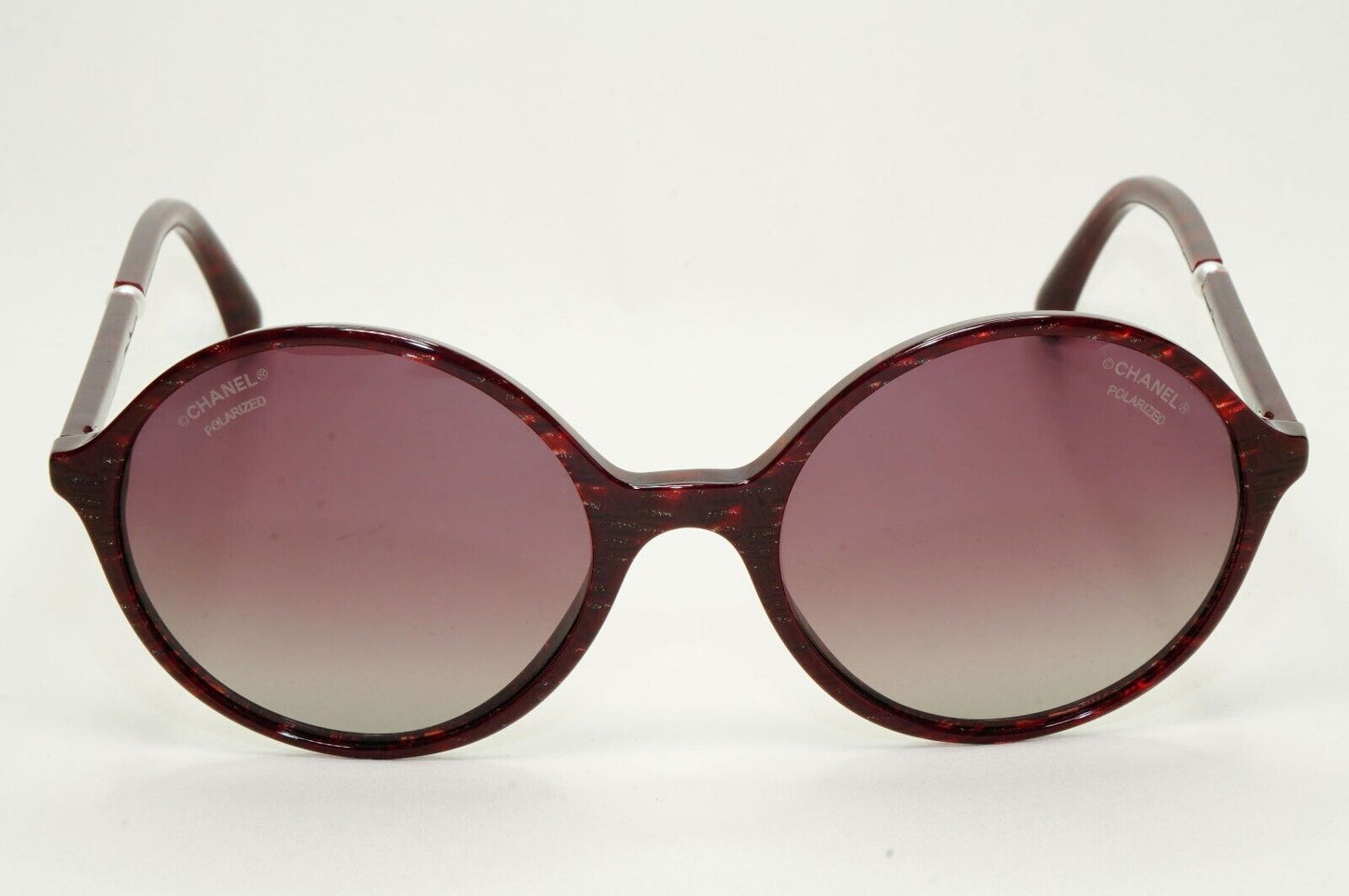 Chanel Sunglasses Pearl Polarized Dark Red Burgundy Round 5391-H c.1638/K5