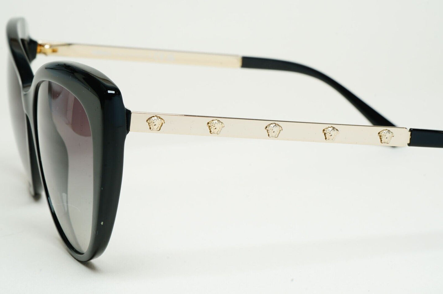 Versace Sunglasses Black Gold Medusa Square Grey Gradient MOD VE 4348 GB1/11