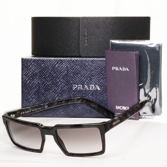 Prada Sunglasses Technique Grey Marble Gradient Square PR03SS SPR 03S UEK-0A7