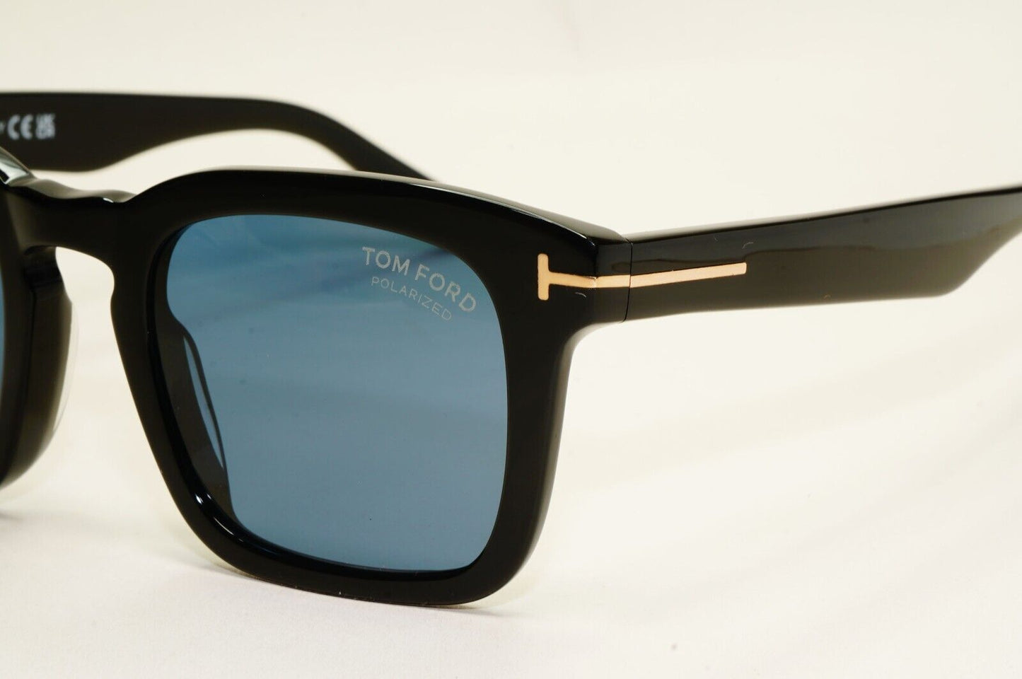 Tom Ford Sunglasses Dax Polarized Black Glossy Square Blue FT0751 TF 751 01V