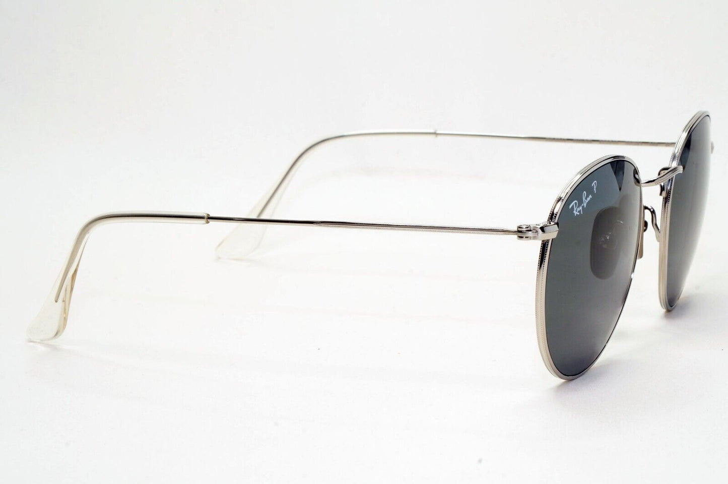 Ray-Ban Sunglasses Round Titanium Polarized Silver Black RB 8247 9209/48 50mm