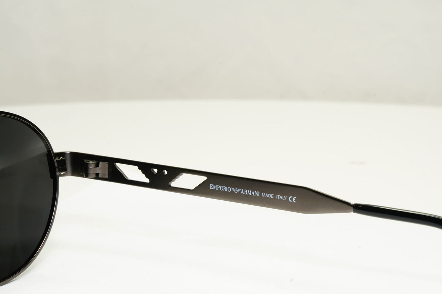 Emporio Armani Sunglasses 1997 Vintage Gunmetal Grey Black Eagle 023-S 905/26 XL