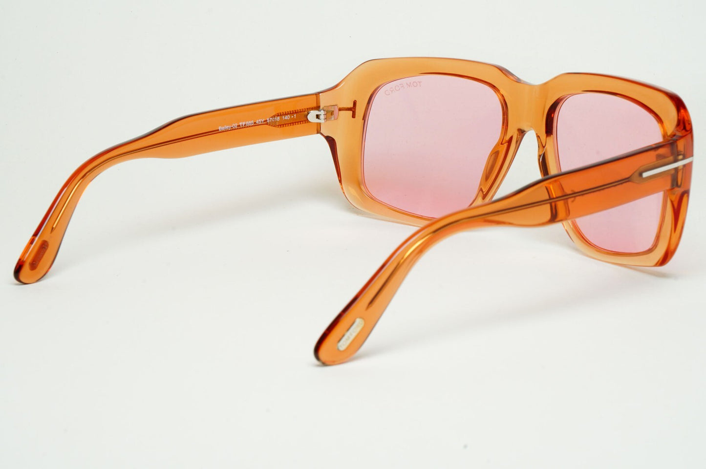 Tom Ford Sunglasses Bailey-02 Brown Honey Transparent Pink FT0885 TF 885 45Y
