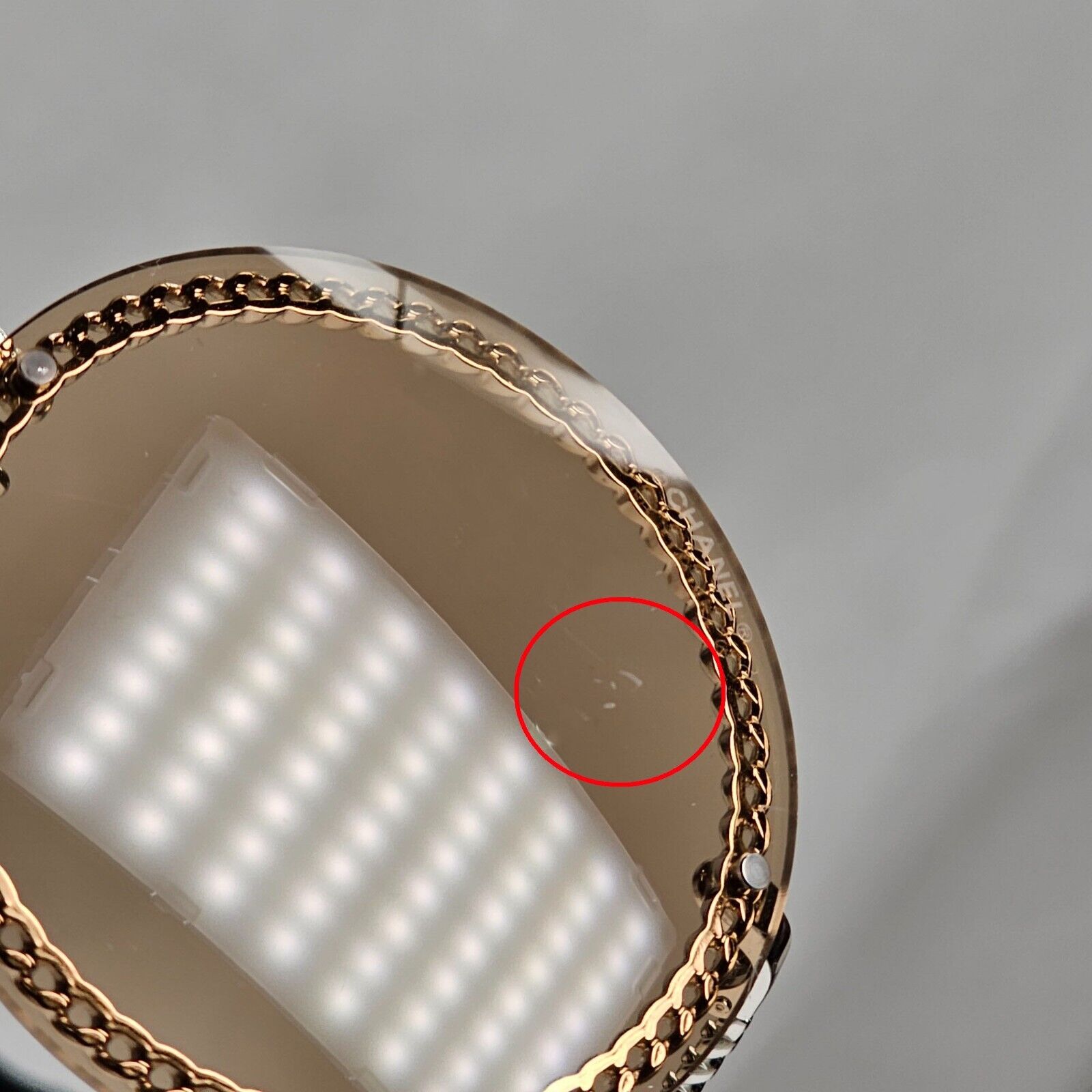 Chanel Sunglasses Chain Round Silver Brown Amber Pale Orange 4245 C124/73 041223