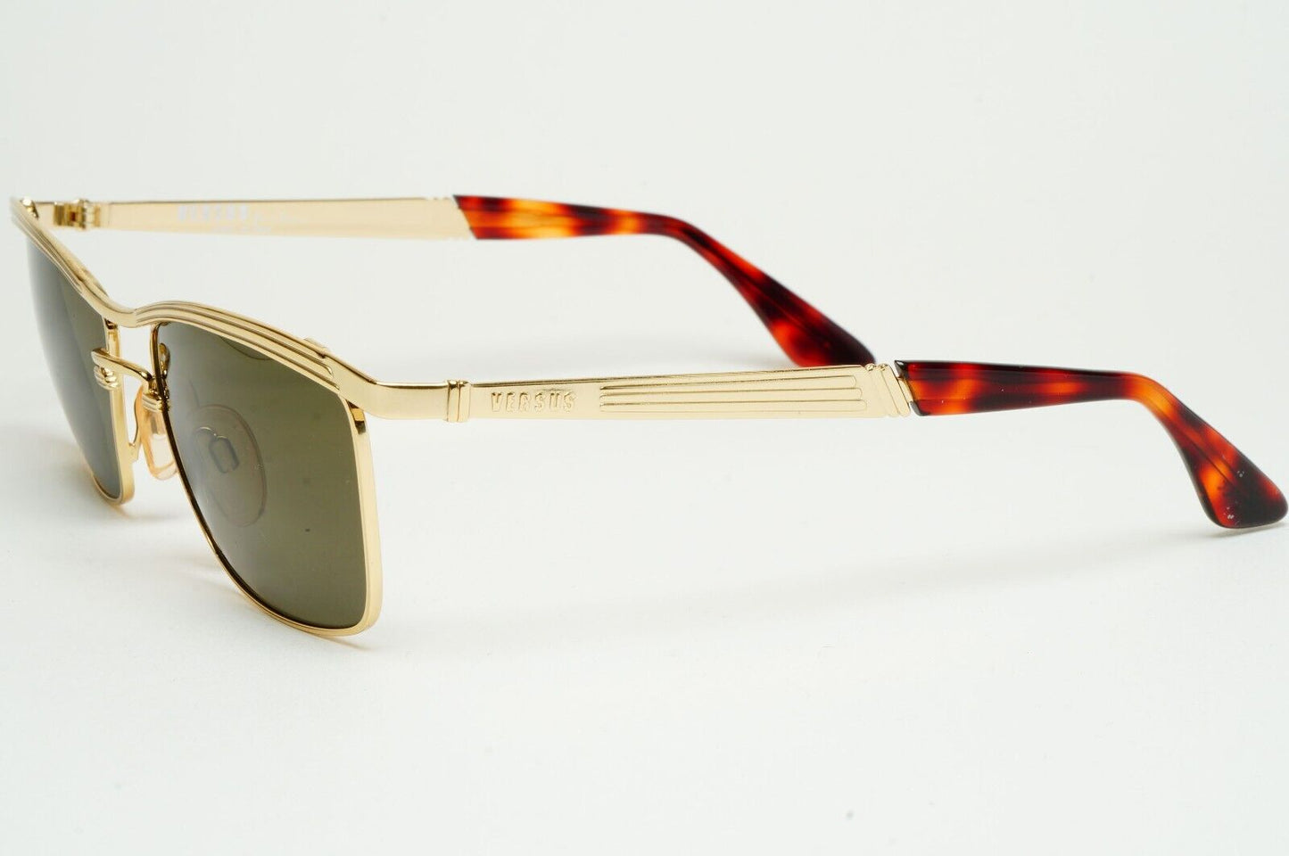 Versus Sunglasses 1996 by Gianni Versace Vintage Gold Brown MOD F02 COL 030