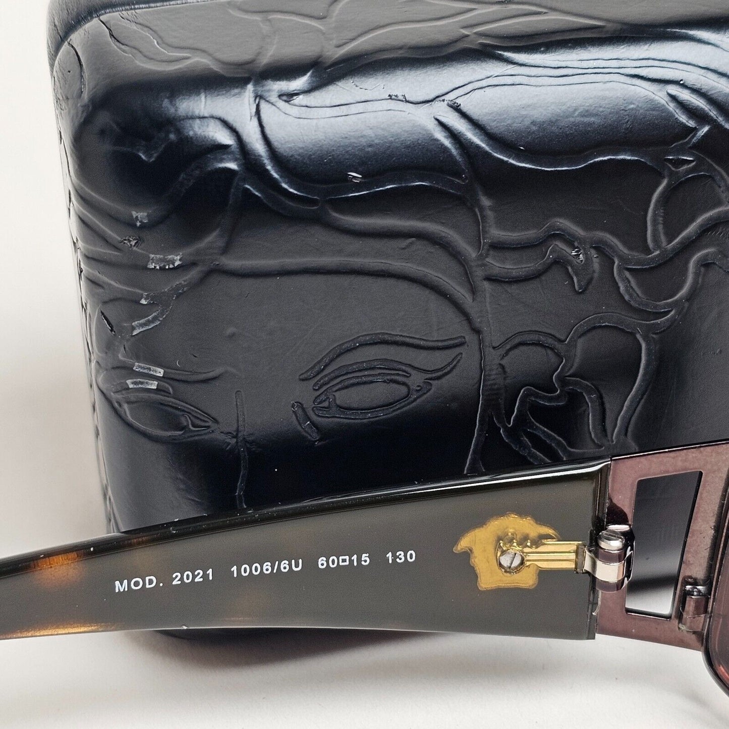 Versace Sunglasses 2004 Vintage Brown Mirror Rectangle MOD 2021 1006/6U 220125