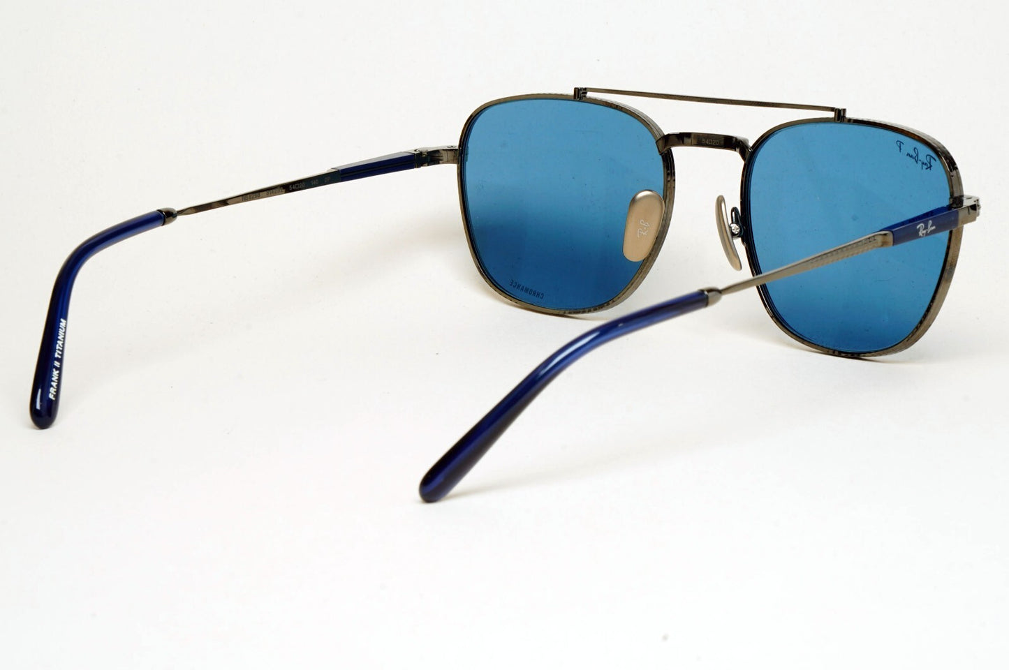 Ray-Ban Sunglasses Frank II Titanium Polarised Gunmetal Blue RB 8258 3142/S2 54m
