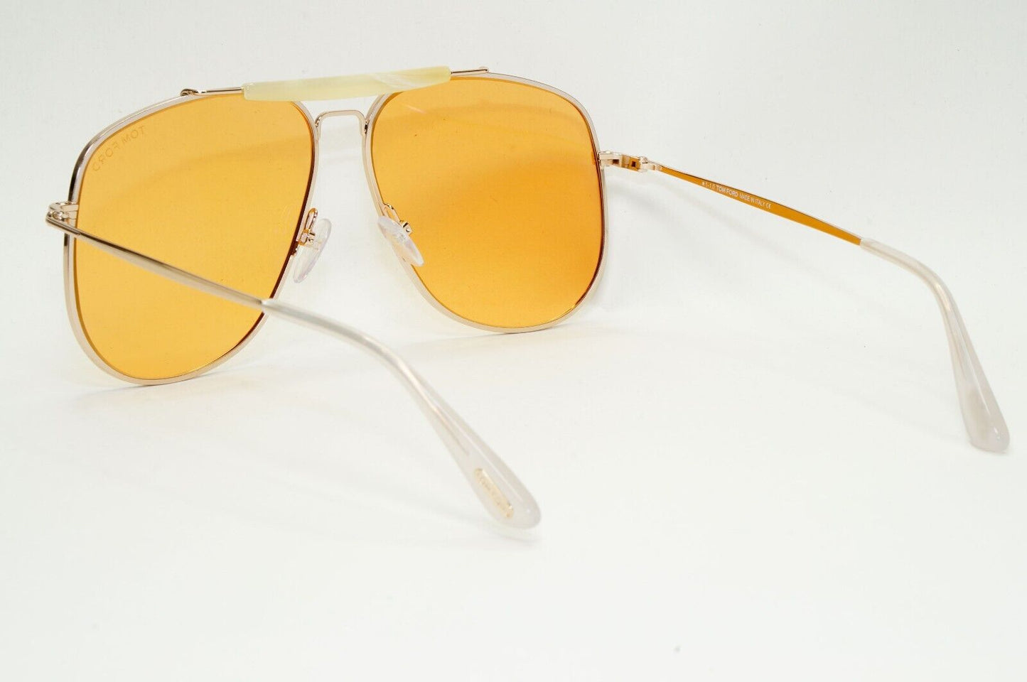Tom Ford Sunglasses Connor-02 Gold Yellow Pilot Large Metal TF 557 28E FT0557