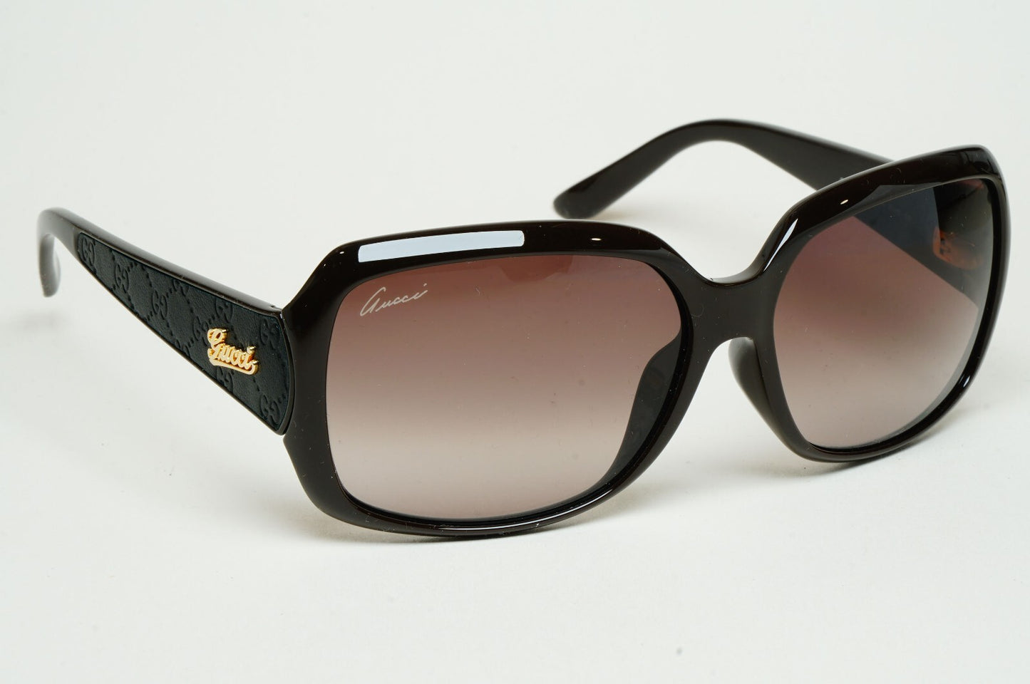Gucci Sunglasses 2009 Vintage Leather Brown Black Square GG 3622/F/S COKHA 61mm