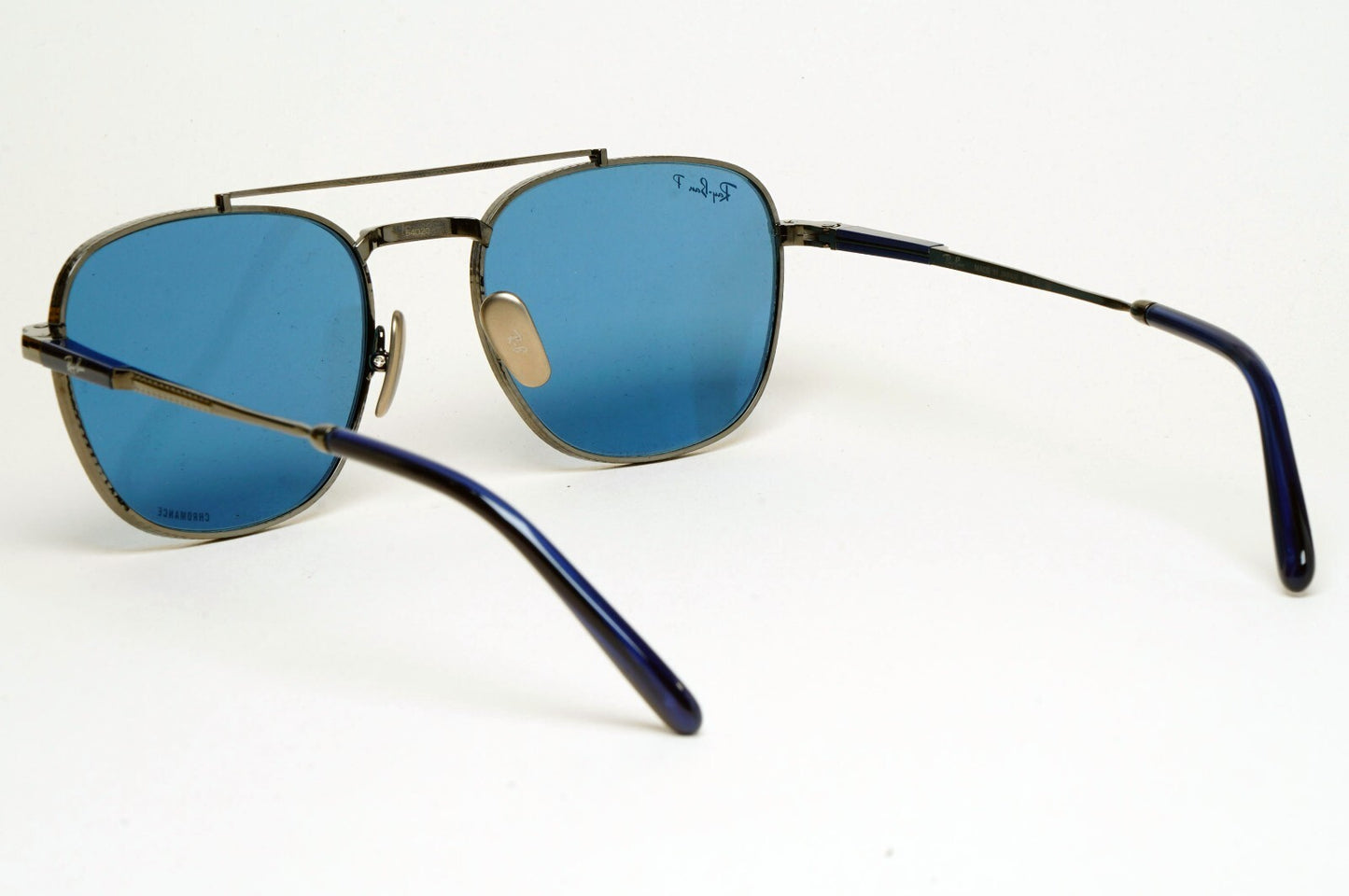 Ray-Ban Sunglasses Frank II Titanium Polarised Gunmetal Blue RB 8258 3142/S2 54m