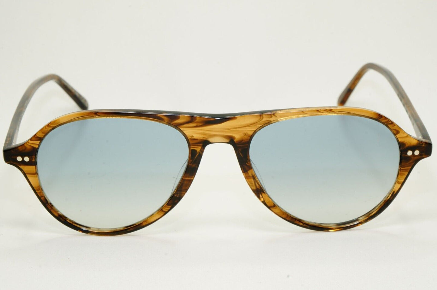 Oliver Peoples Sunglasses Emet Brown Sepia Blue Teal Pilot OV 5406U 1689 53mm