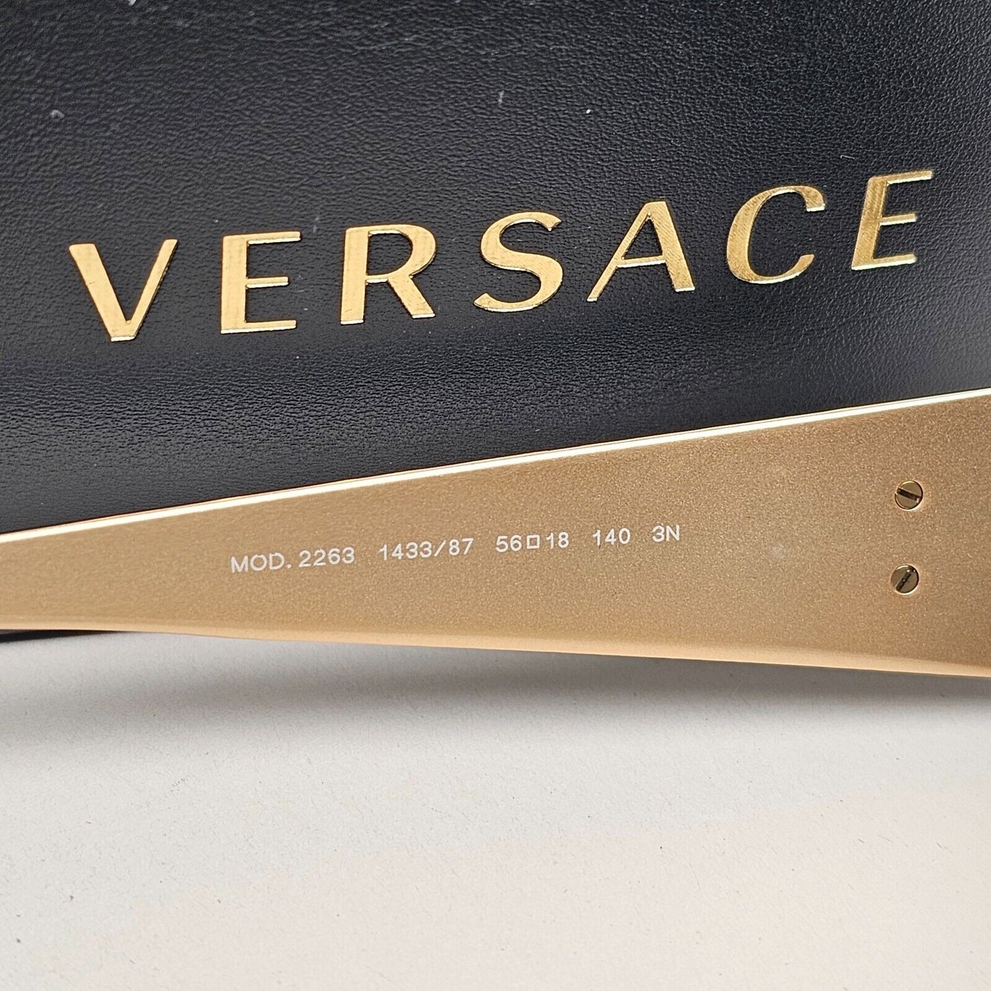 Versace Sunglasses Black Oval Gold La Medusa MOD VE 2263 1433/87 56mm