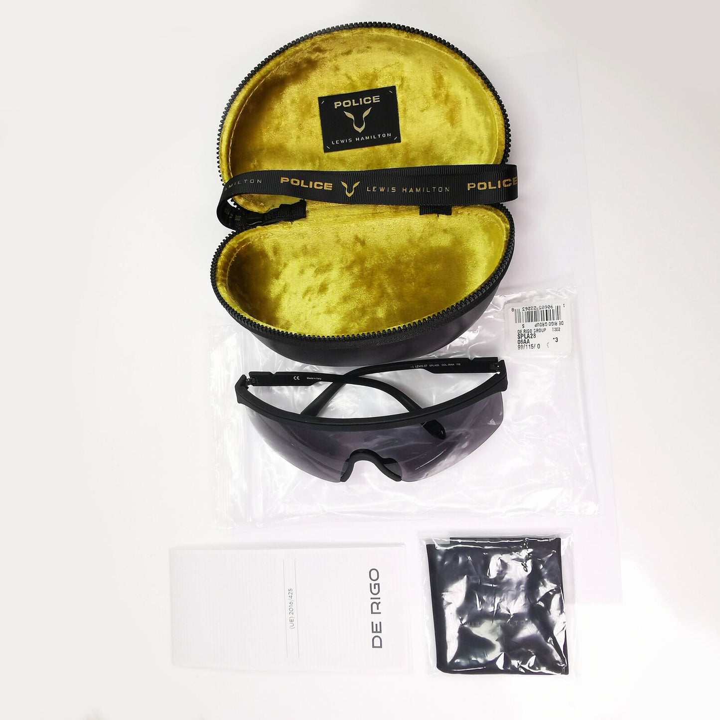 Police Lewis Hamilton F1 Sunglasses Black Shield Visor Mask SPL A28 COL 06AA