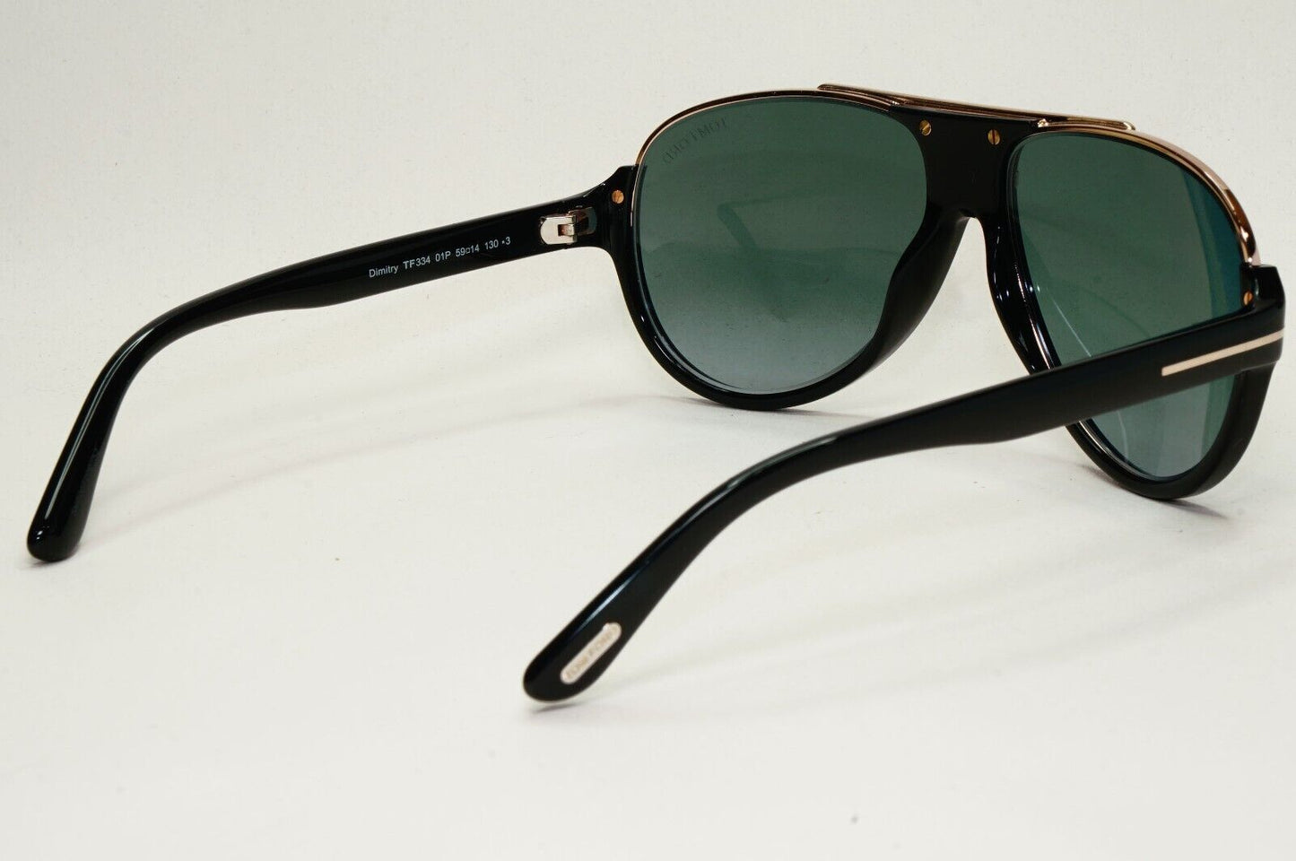 Tom Ford Sunglasses Dimitry Black Gold Green Pilot TF 334 FT0334 01P 59mm