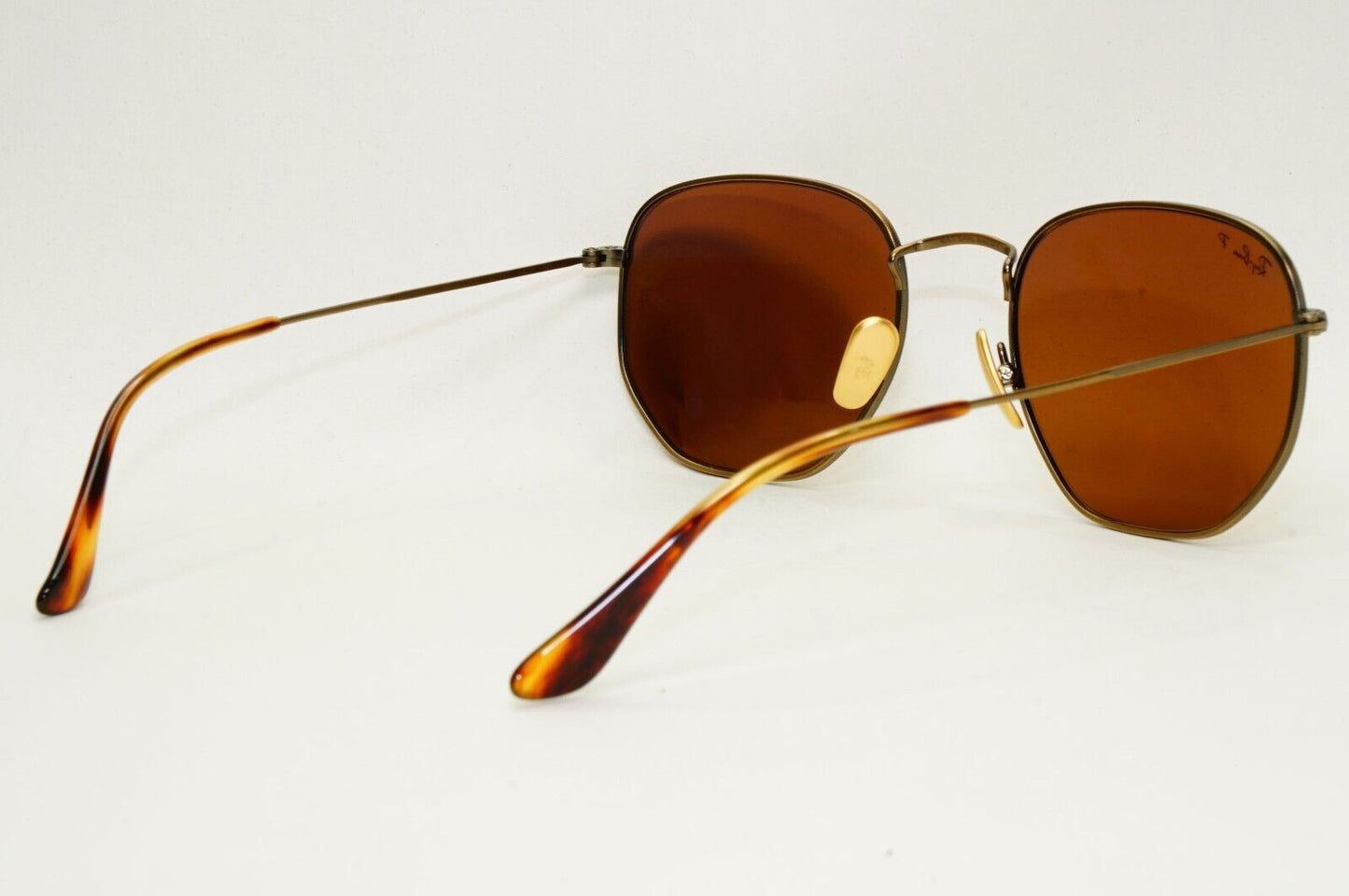 Ray-Ban Sunglasses Hexagonal Titanium Polarised Brown RB 8148 9207/57 54mm