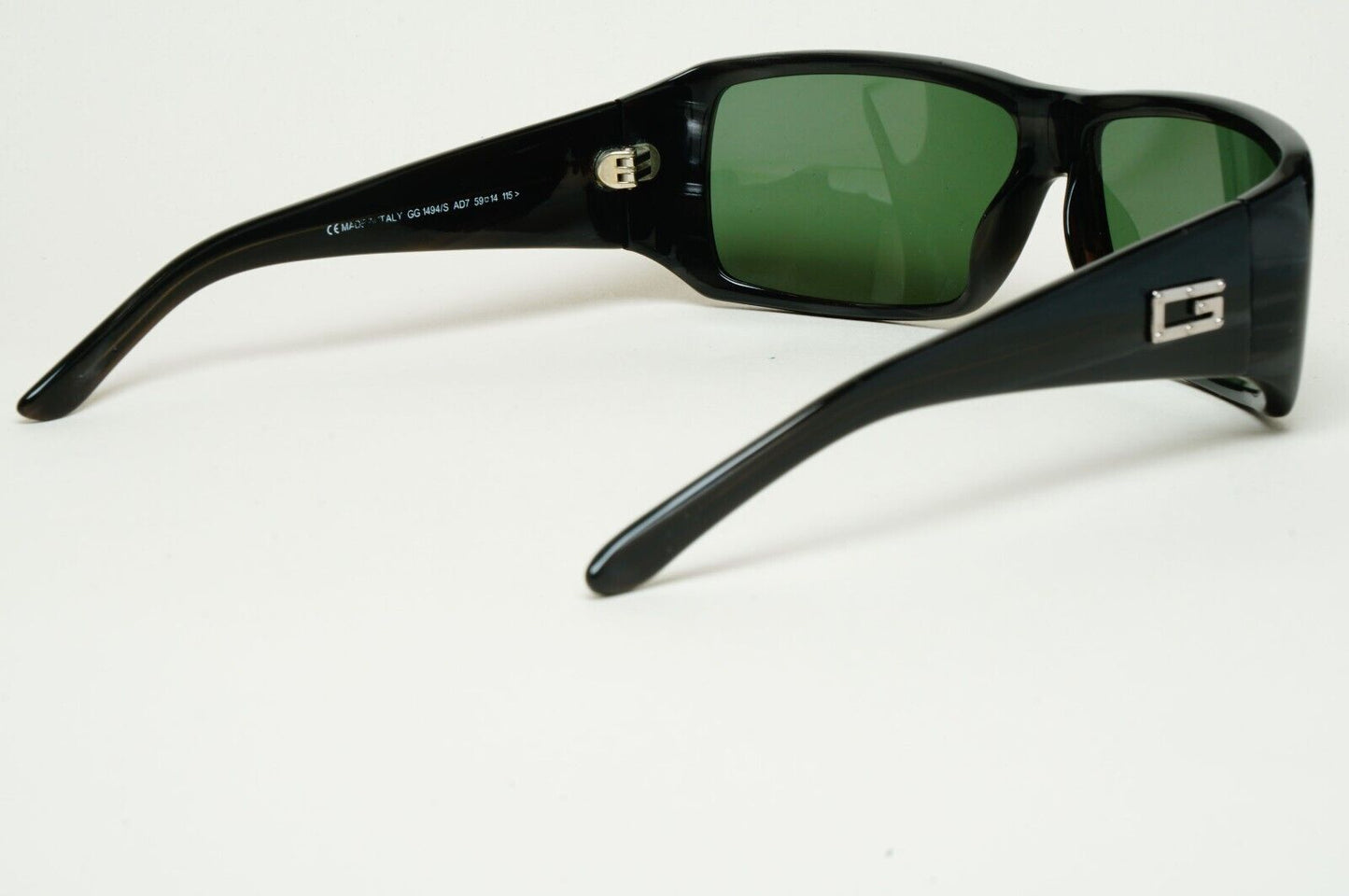 Gucci Sunglasses 1997 Vintage Grey Marble Green Square GG 1494/S AD7 280125