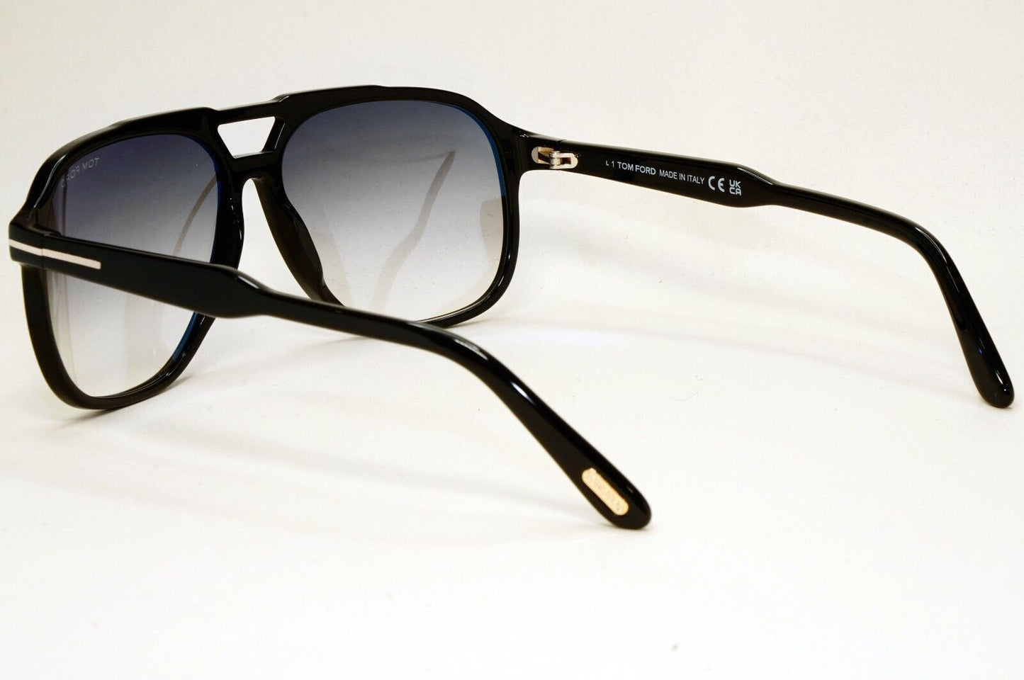 Tom Ford Sunglasses Raoul Black Glossy Pilot Gradient Grey TF 753 FT0753 01B