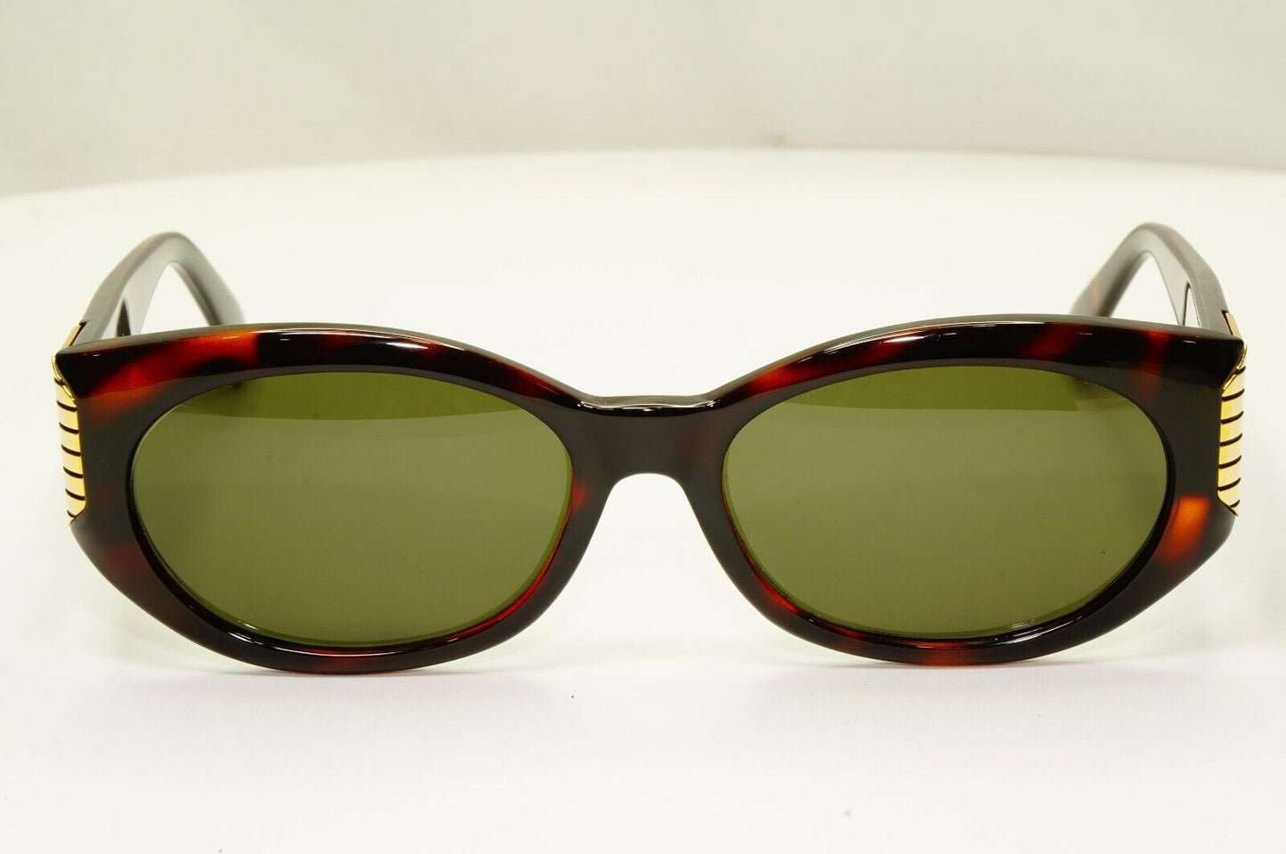 Versus 1995 Vintage Brown Gold Sunglasses by Gianni Versace MOD EZ6 COL 649