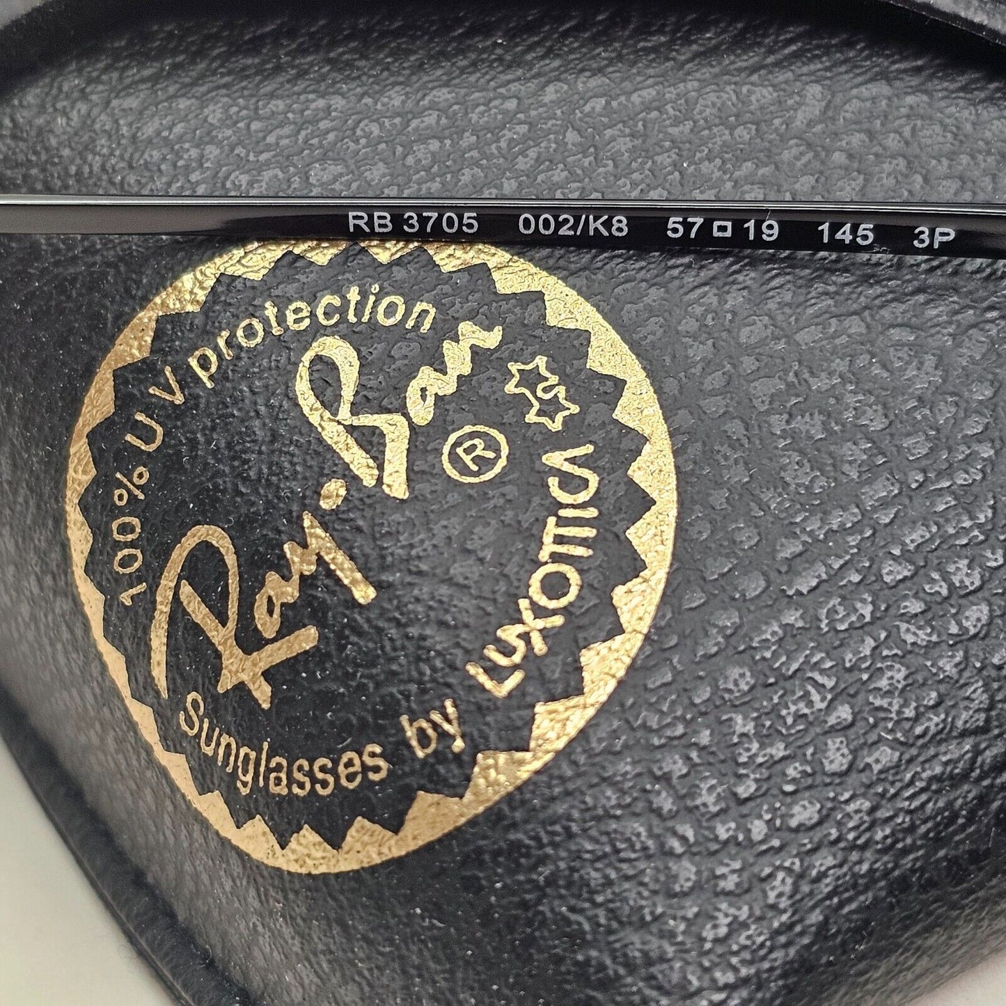 Ray-Ban Sunglasses Polarized Chromance Black Metal Wrap RB 3705 002/K8 57mm