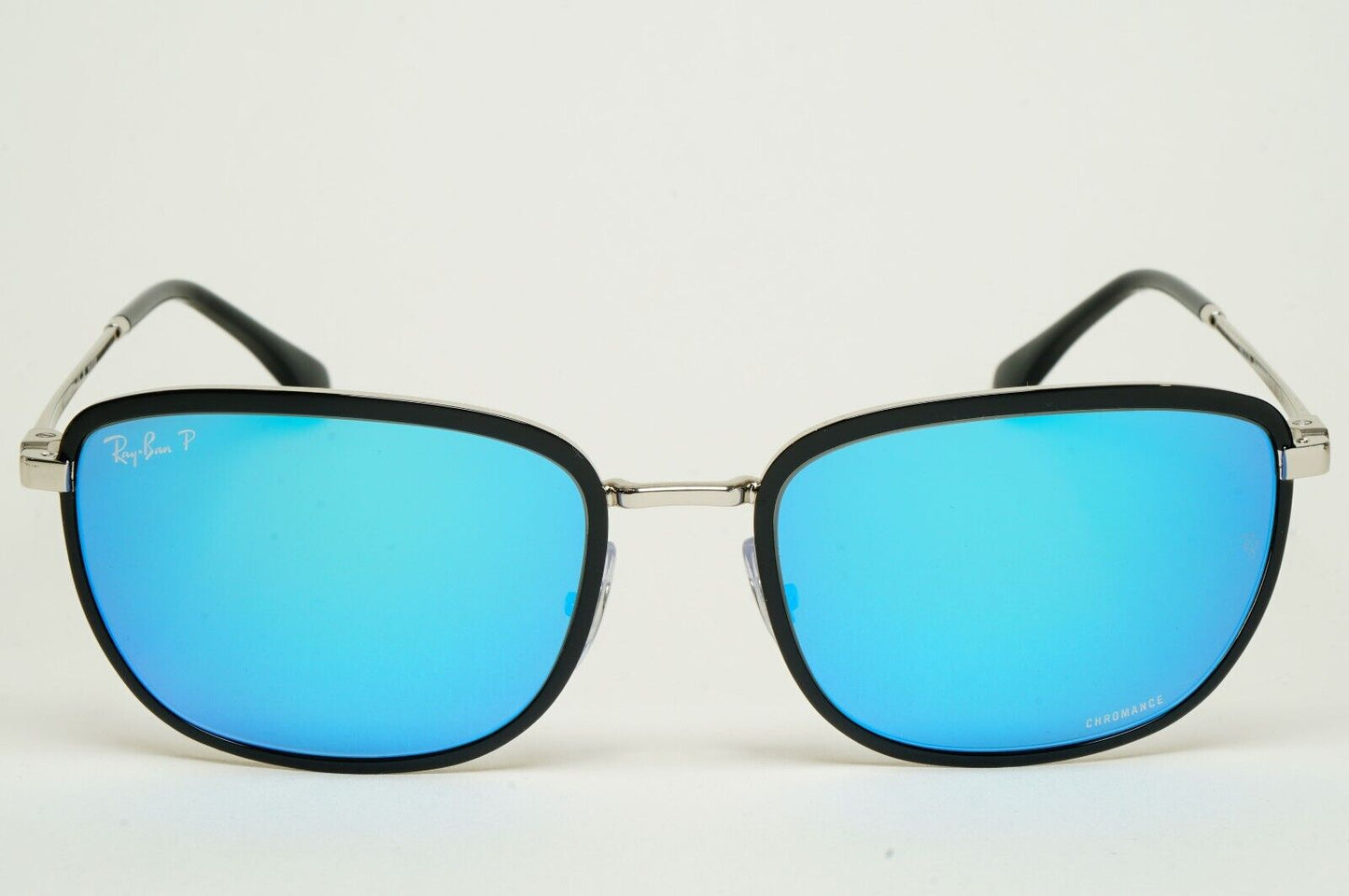 Ray-Ban Sunglasses Chromance Blue Mirror Polarized Black RB 3705 9144/4L 57mm