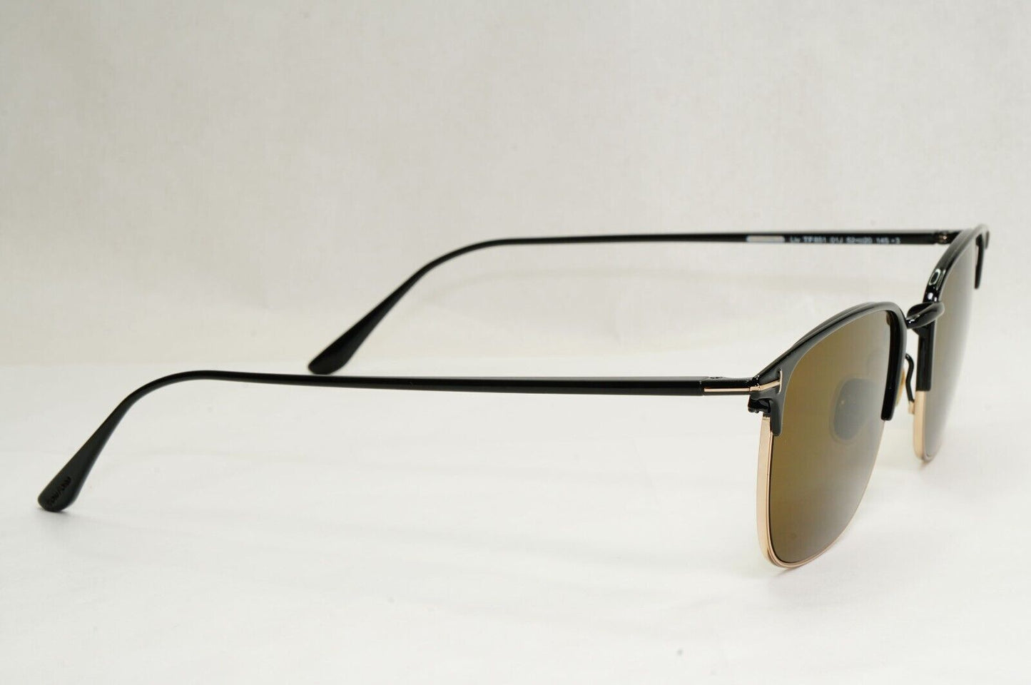 Tom Ford Sunglasses Liv Black Gold Brown Metal Square FT0851 TF 851 01J 52mm