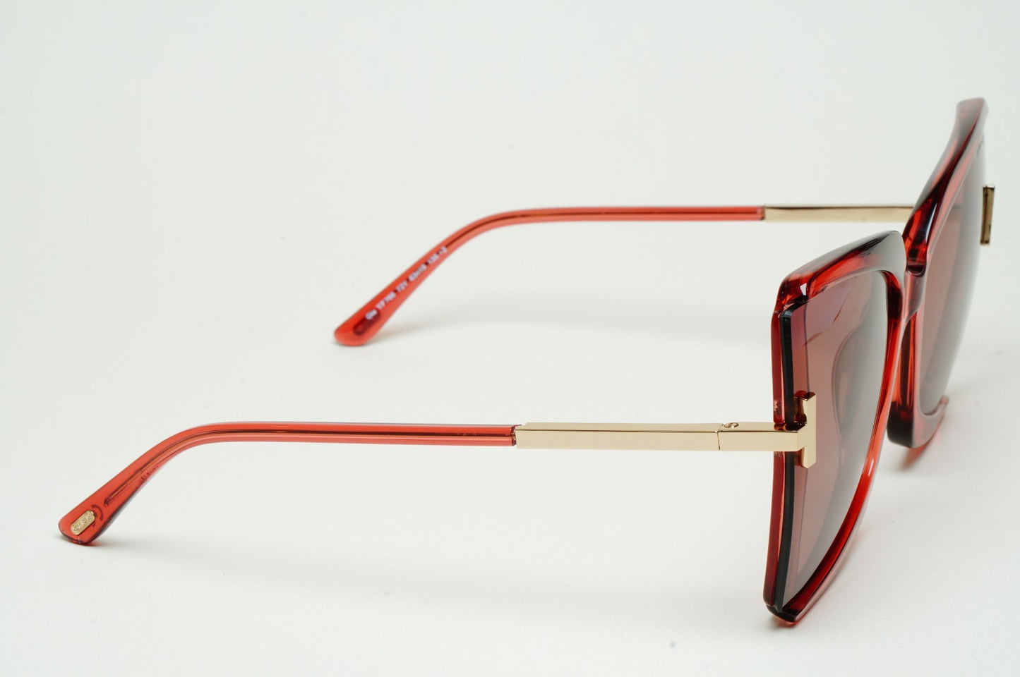 Tom Ford Sunglasses Gia Burgundy Transparent Brown Pink Square FT0766 TF 766 72Y