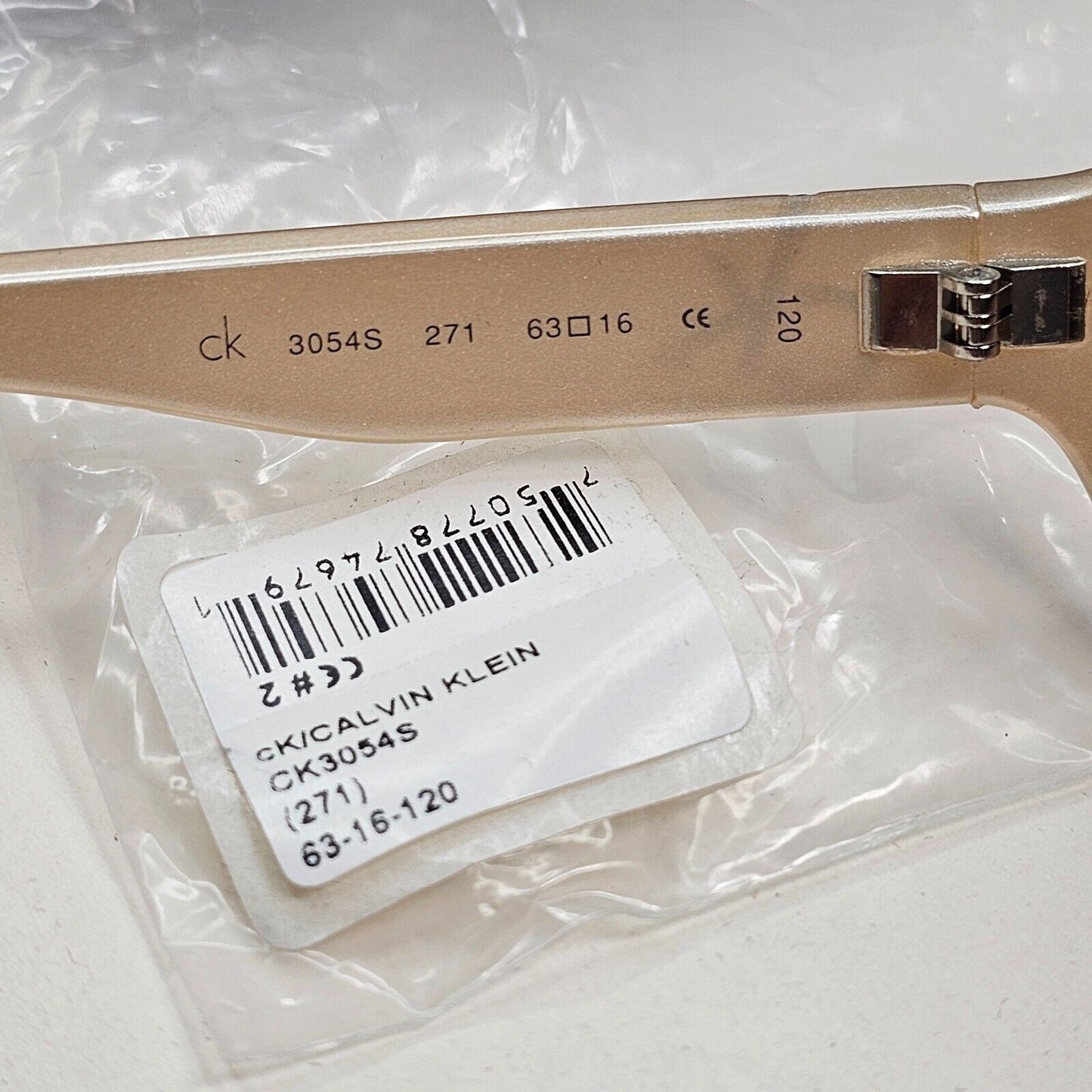 Calvin Klein Sunglasses 2005 Vintage Beige Brown Gradient Wrap 3054S 271 121124