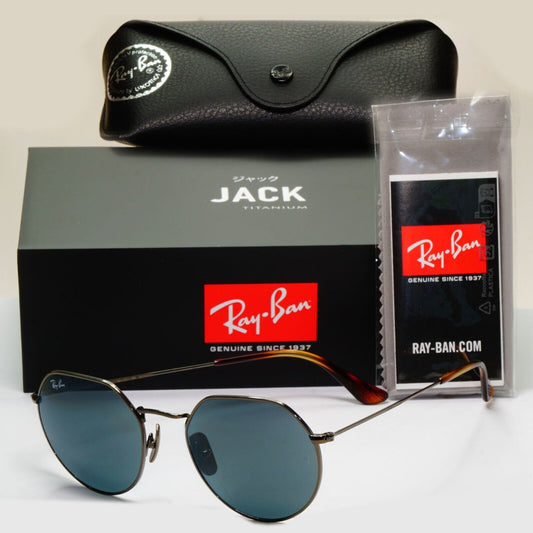 Ray-Ban Sunglasses Jack Titanium Gunmetal Dark Blue RB 8165 9244/R5 53mm