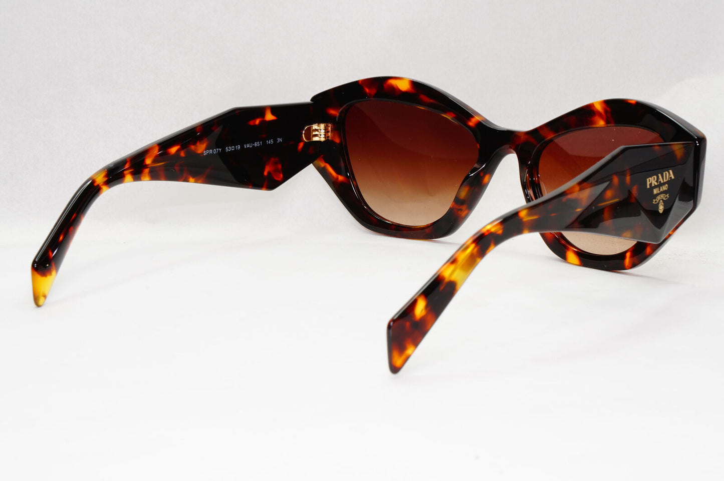Prada Sunglasses Symbole Honey Havana Brown Gradient PR07YS SPR 07Y VAU-6S1