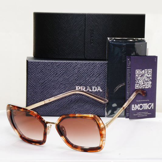 Prada Sunglasses Brown Caramel Tortoise Gold Gradient PR53YS SPR 53Y 04Y-0A6