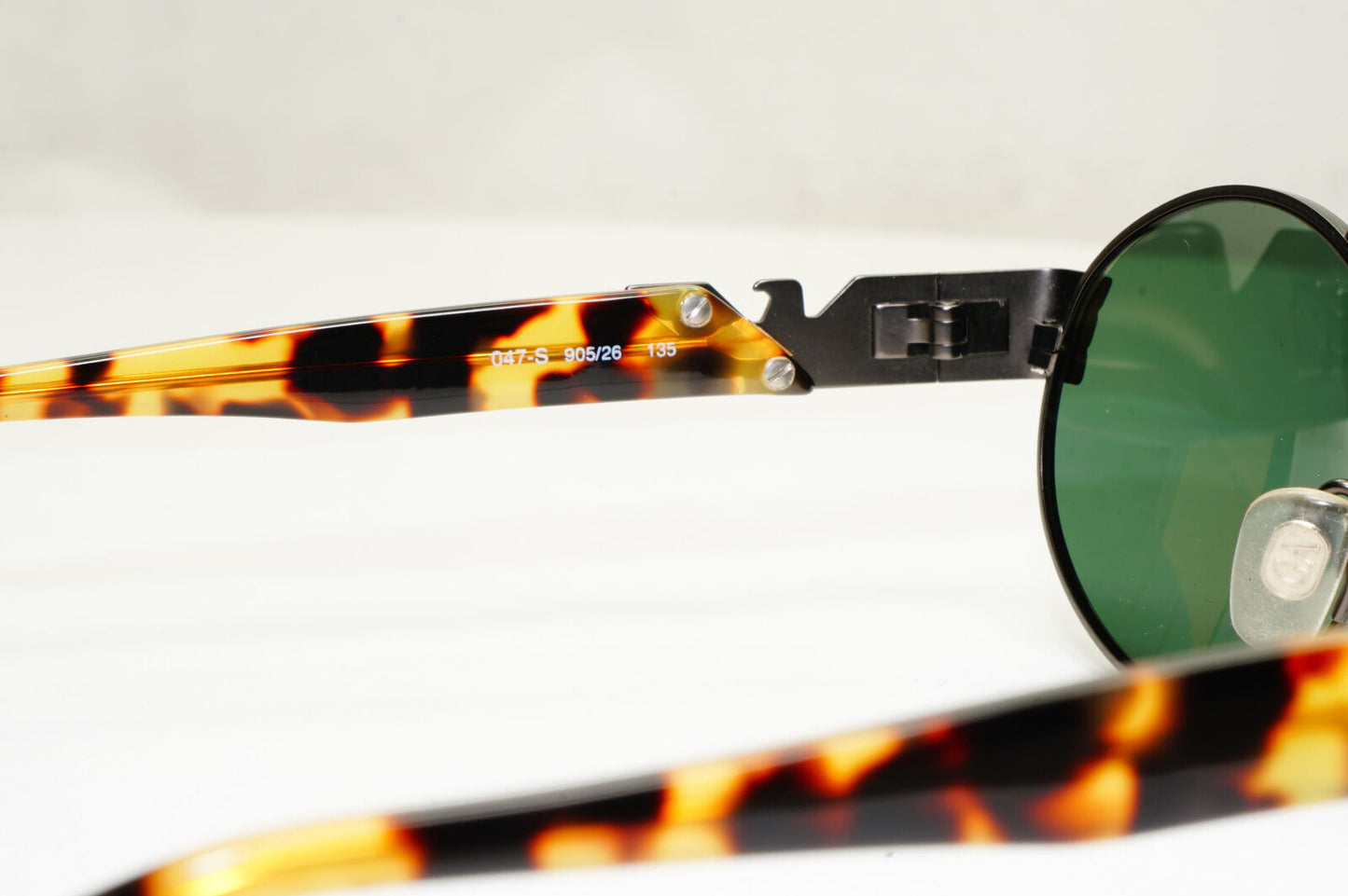 Emporio Armani Sunglasses 1997 Vintage Gunmetal Brown Green Eagle 047-S 905/26